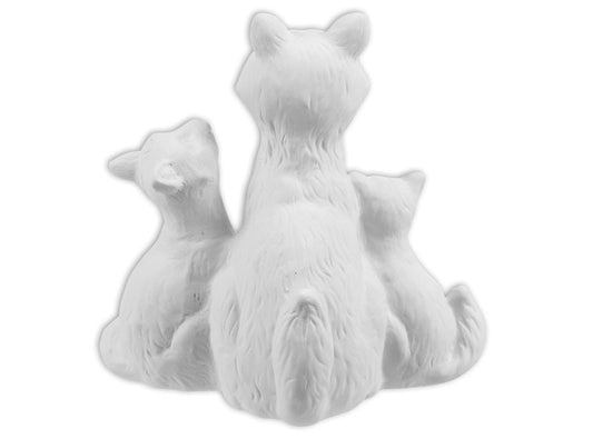 Bisque Fox Family (Case of 4)