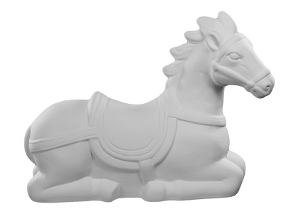 Bisque Lying Horse (Case of 4)