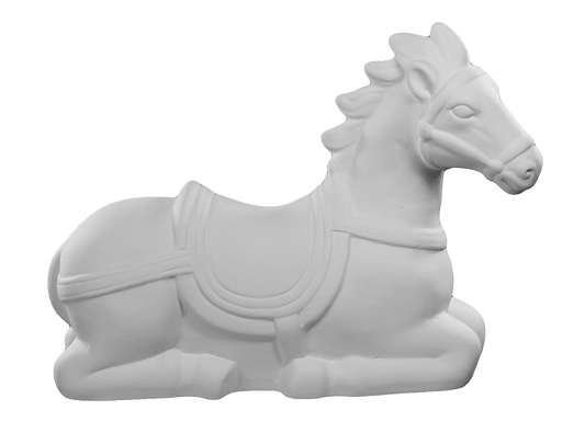 Bisque Lying Horse (Case of 4)