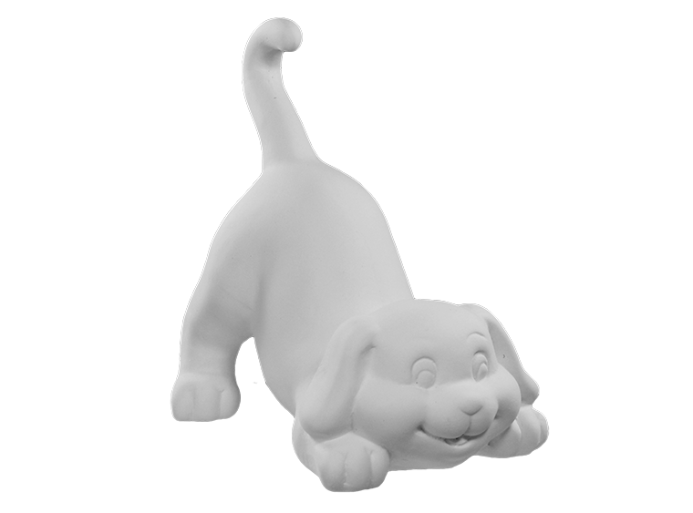 Bisque Playful Dog (Case of 4)