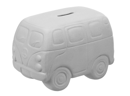 Bisque Hippie Van Bank (Case of 4)