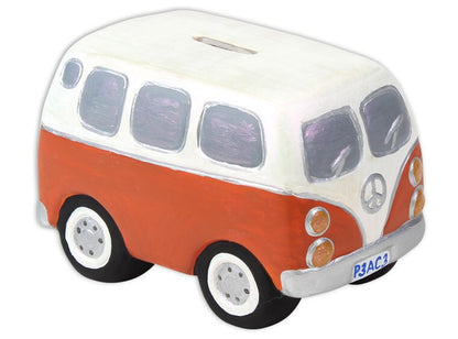 Bisque Hippie Van Bank (Case of 4)