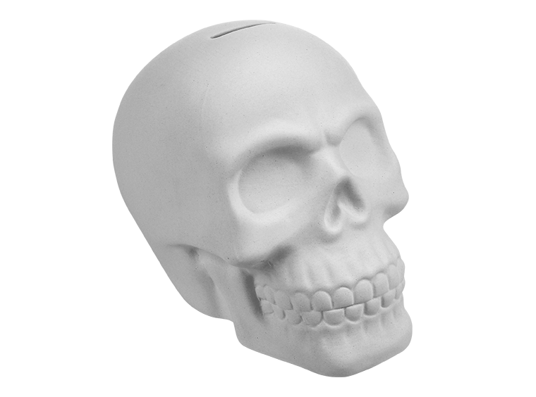 Bisque Skull Bank (Case of 4)
