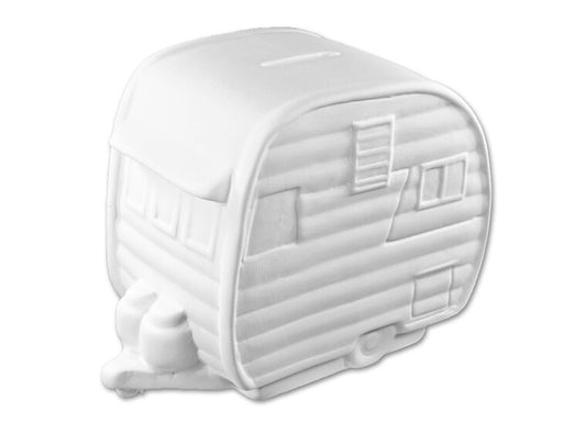 Bisque Retro Camper Bank (Case of 2)