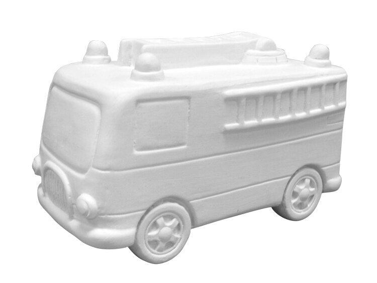 Bisque Fire Truck Bank (Case of 4)