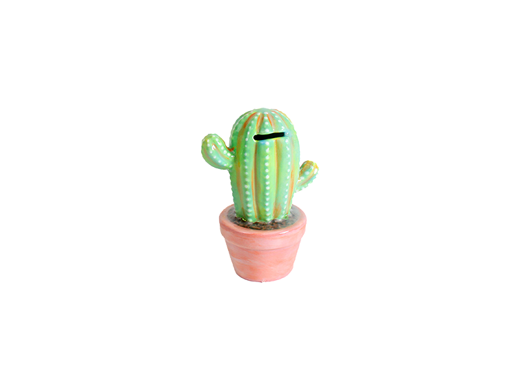 Bisque Cactus Bank (Case of 4)