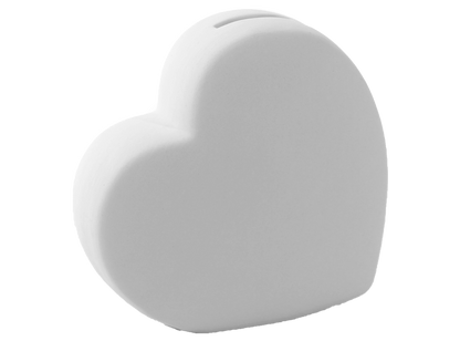 Bisque Heart Bank (Case of 4)