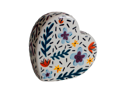 Bisque Heart Bank (Case of 4)