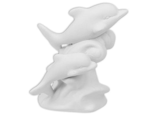Bisque Mama And Baby Dolphin (Case of 6)