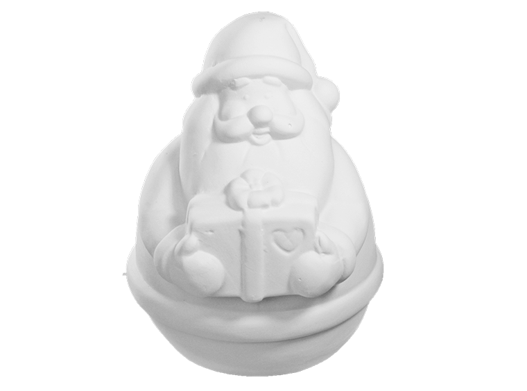 Bisque Jolly Mr. Claus (Case of 4)