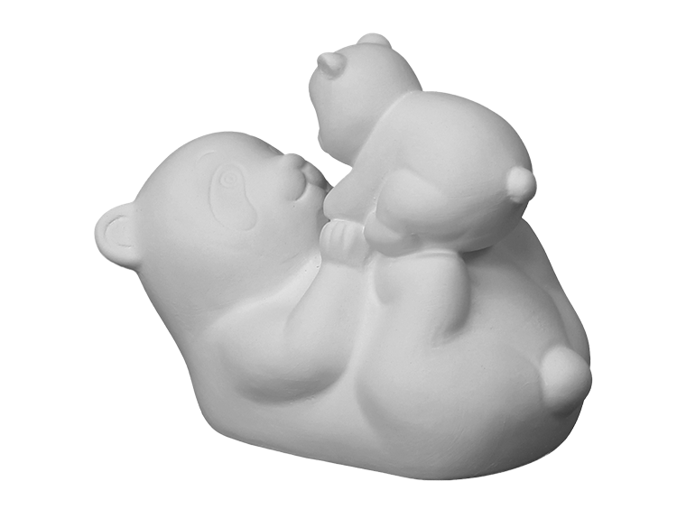 Bisque Mama And Baby Panda (Case of 4)