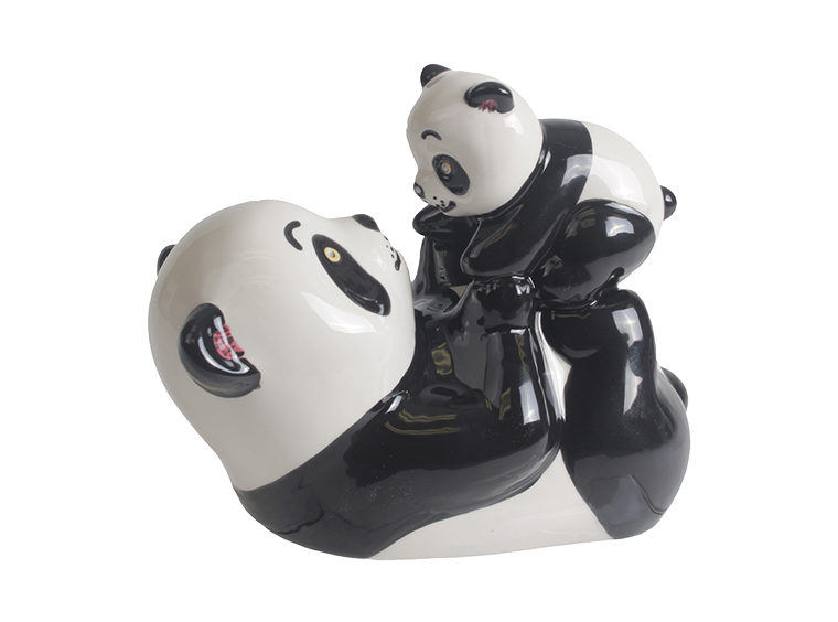 Bisque Mama And Baby Panda (Case of 4)