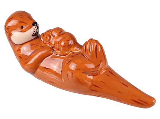 Bisque Mama And Baby Otter (Case of 6)