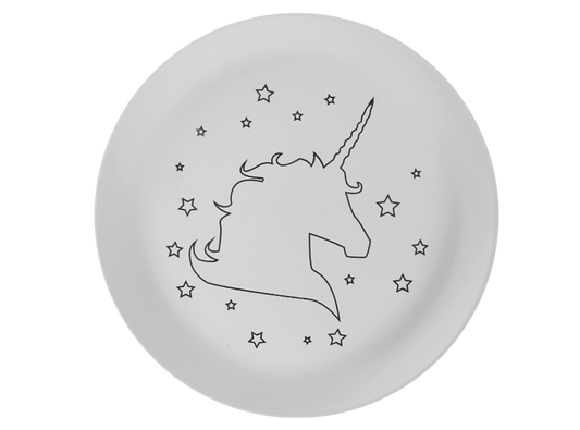 Bisque Star The Unicorn Plate (Case of 6)