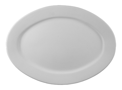 Bisque 17" Legacy Rim Oval Platter (Case of 2)