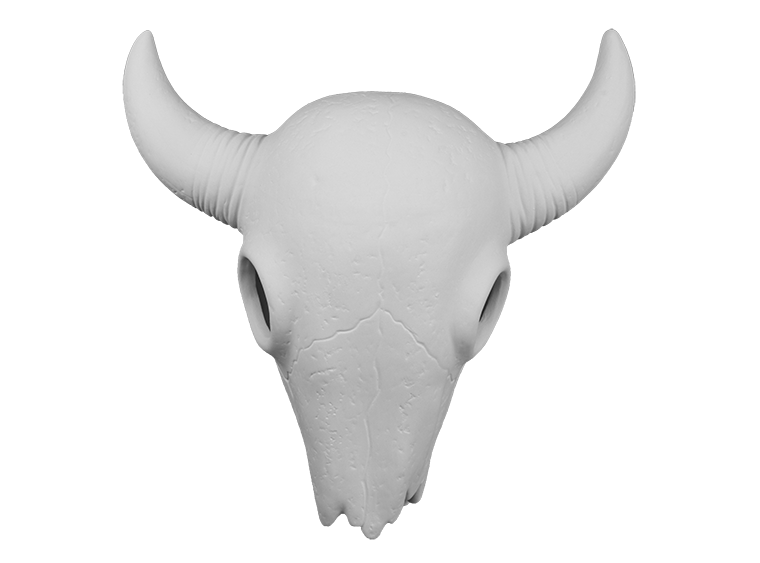 Bisque Mounted Steer Skull (Case of 1)