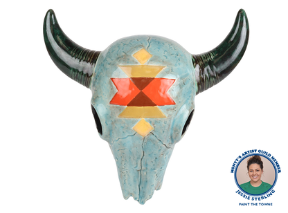 Bisque Mounted Steer Skull (Case of 1)