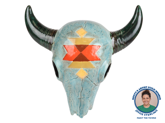 Bisque Mounted Steer Skull (Case of 1)
