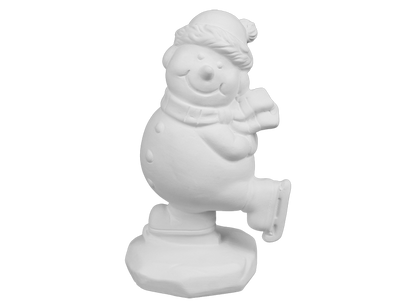 Bisque Skating Snowman Figurine (Case of 6)