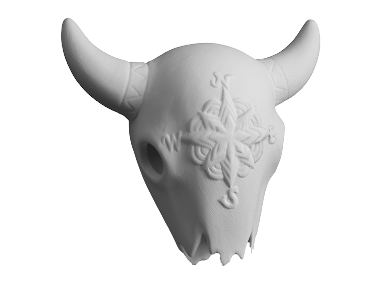 Bisque Mounted Cow Skull Plaque (Case of 6)
