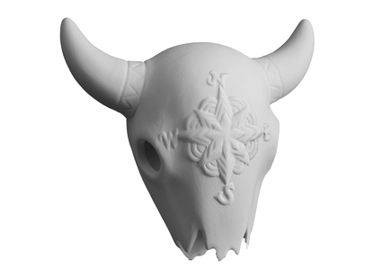 Bisque Mounted Cow Skull Plaque (Case of 6)