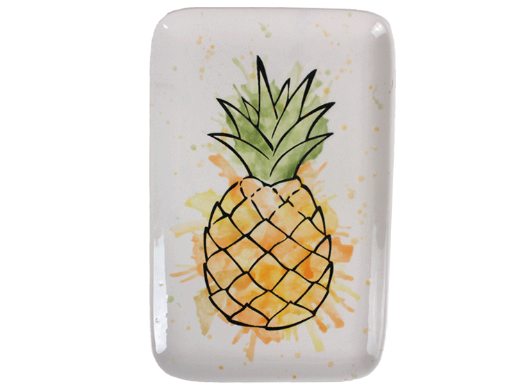 Bisque Perfect Pineapple Plate (Case of 6)
