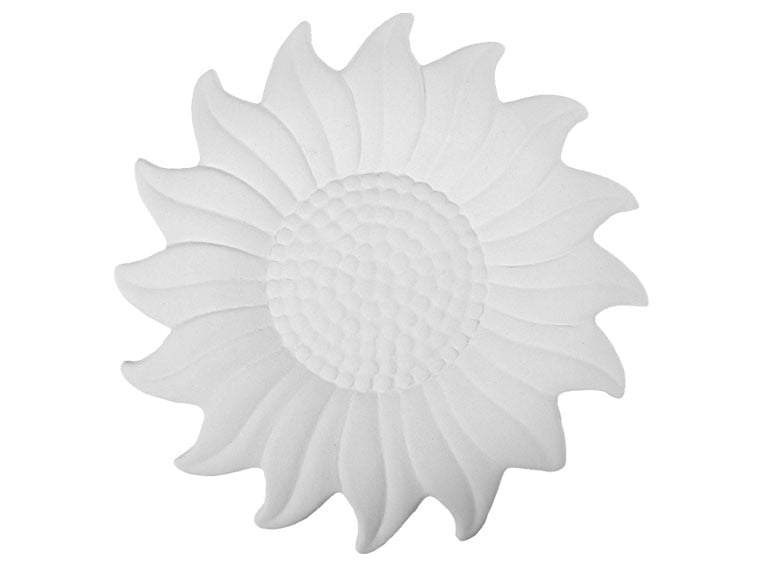 Bisque Sunflower Plaque (Case of 8)