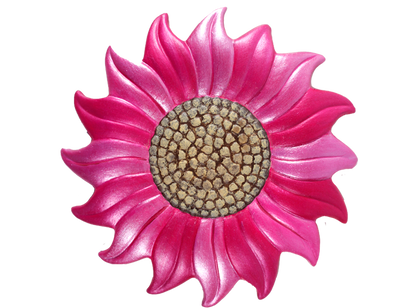 Bisque Sunflower Plaque (Case of 8)