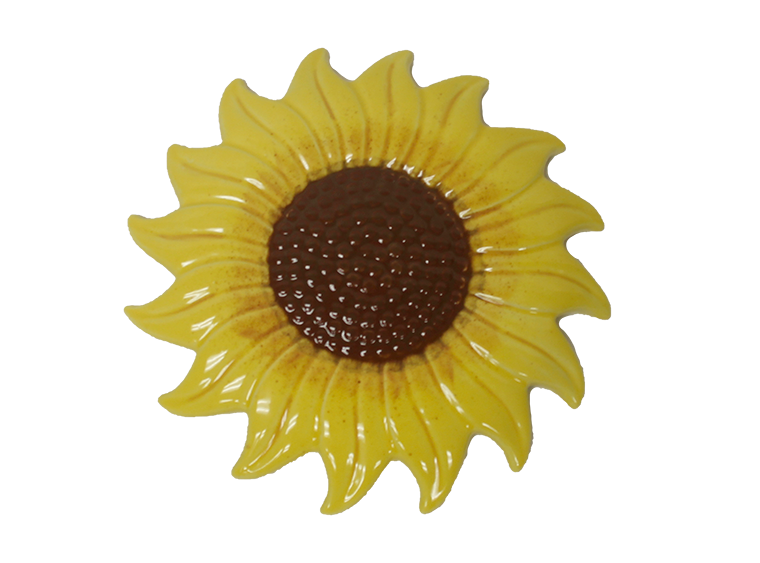 Bisque Sunflower Plaque (Case of 8)