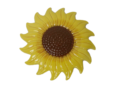 Bisque Sunflower Plaque (Case of 8)