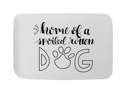 Bisque Spoiled Rotten Dog Plate (Case of 6)