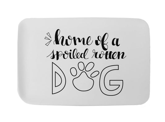 Bisque Spoiled Rotten Dog Plate (Case of 6)