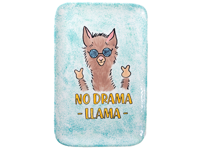 Bisque No Drama Llama Rectangle Plate (Case of 6)