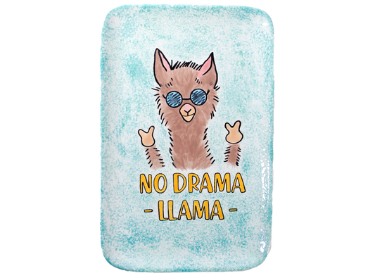 Bisque No Drama Llama Rectangle Plate (Case of 6)