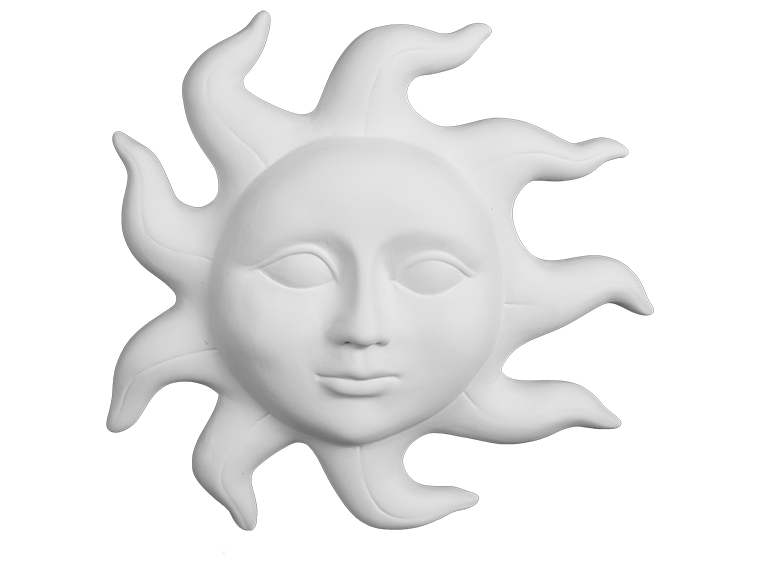 Bisque Celestial Sun Plaque (Case of 2)