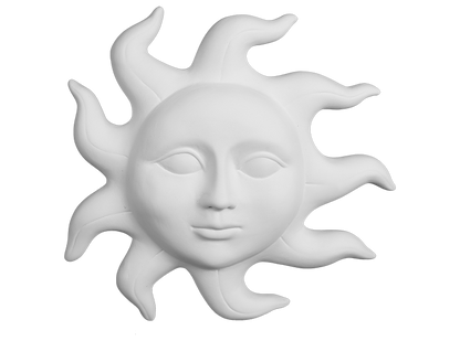 Bisque Celestial Sun Plaque (Case of 2)