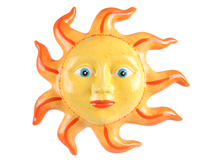 Bisque Celestial Sun Plaque (Case of 2)