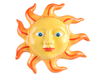 Bisque Celestial Sun Plaque (Case of 2)
