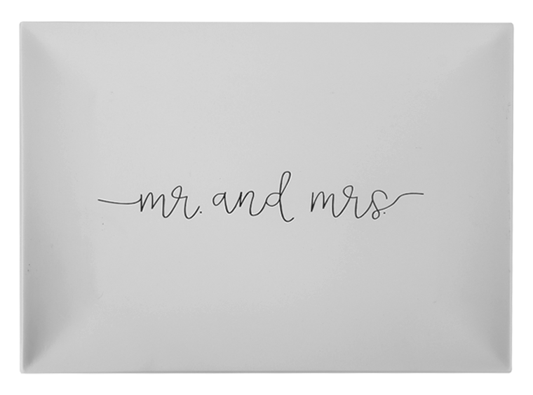 Bisque Mr & Mrs Platter (Case of 4)
