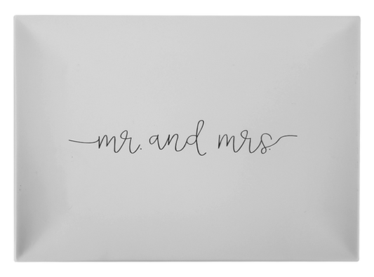 Bisque Mr & Mrs Platter (Case of 4)