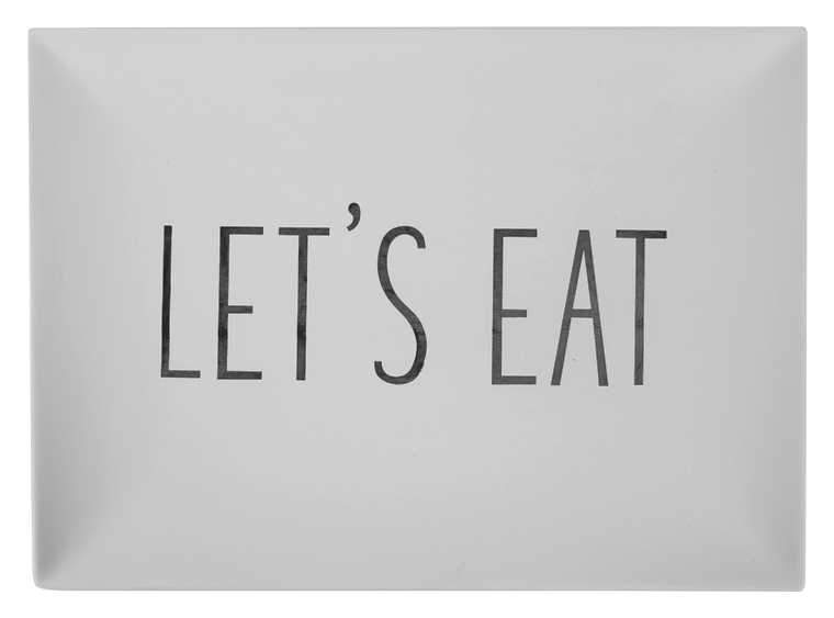 Bisque Let's Eat Platter (Case of 4)