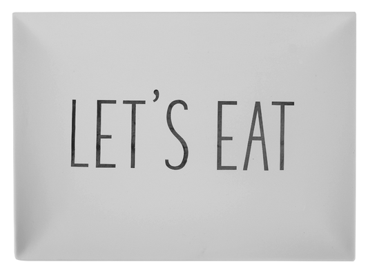 Bisque Let's Eat Platter (Case of 4)