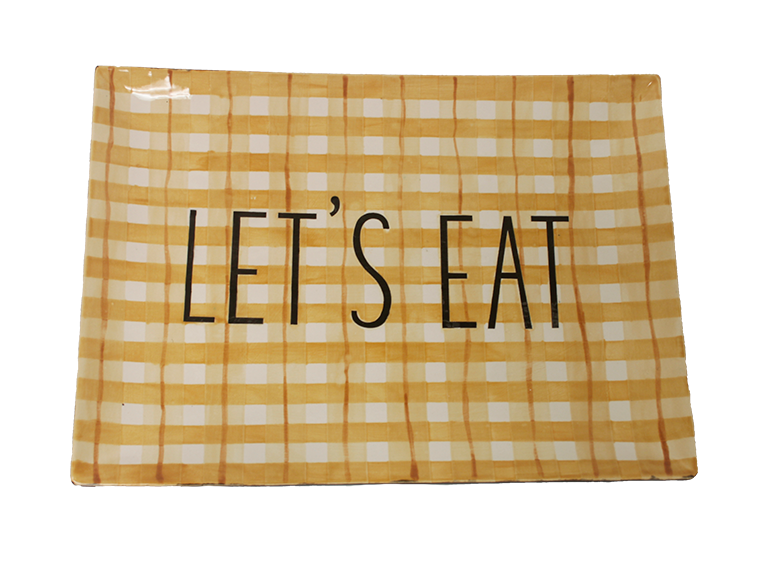 Bisque Let's Eat Platter (Case of 4)