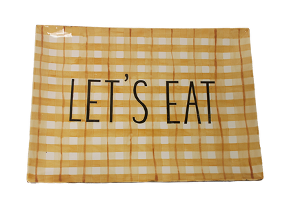 Bisque Let's Eat Platter (Case of 4)
