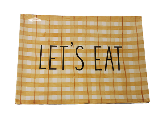Bisque Let's Eat Platter (Case of 4)