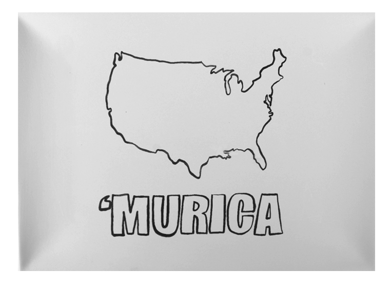 Bisque Murica Platter (Case of 4)