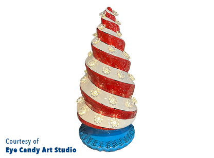 Bisque Lighted Spiraled Tree (Case of 1)