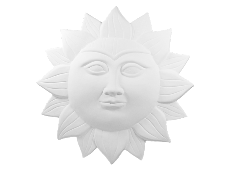 Bisque Large Sun Plaque (Case of 3)