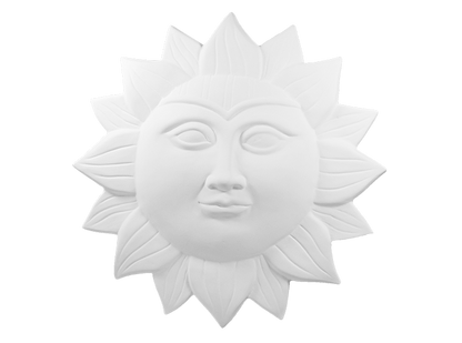 Bisque Large Sun Plaque (Case of 3)