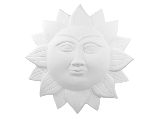 Bisque Large Sun Plaque (Case of 3)